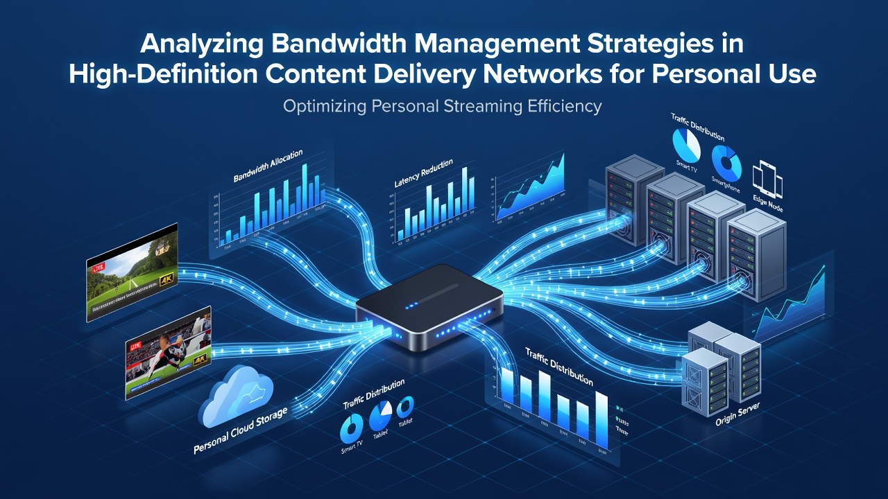Diagram showing bandwidth allocation across multiple HD streaming devices in a home network setup