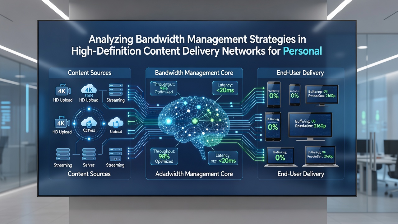 Screenshot of a network monitoring dashboard displaying bandwidth usage for HD video streams over a 24-hour period