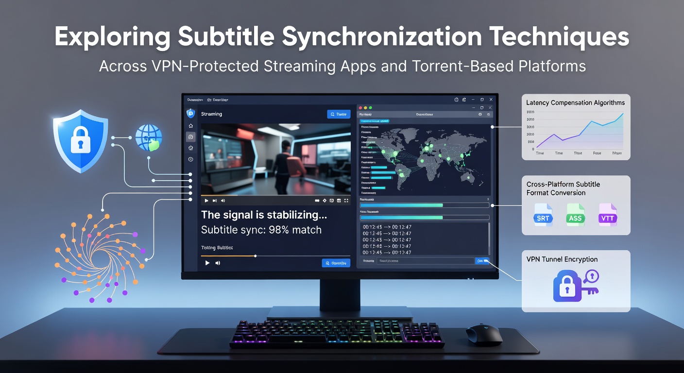Comparison of synchronized versus unsynchronized subtitles during HD torrent playback on a desktop media player
